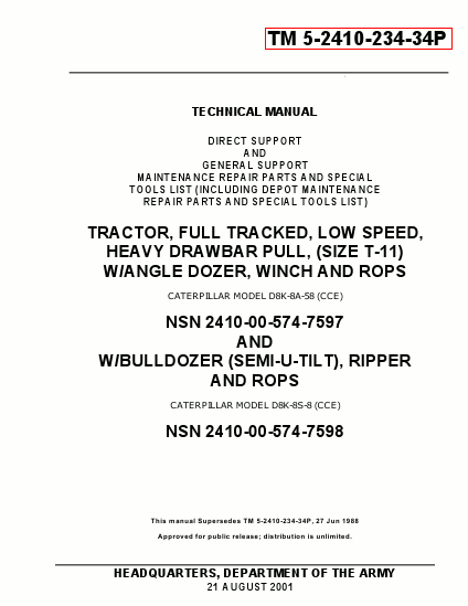 TM 5-2410-234-34P Technical Manual
